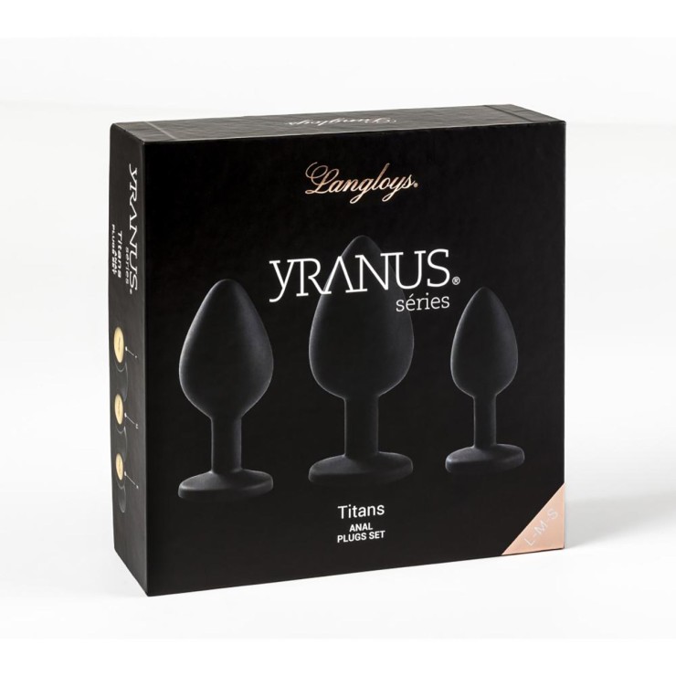 KIT 3 TAPPI PLUG ANALI SEX TOY DIVERSE DIMENSIONI TITANS...