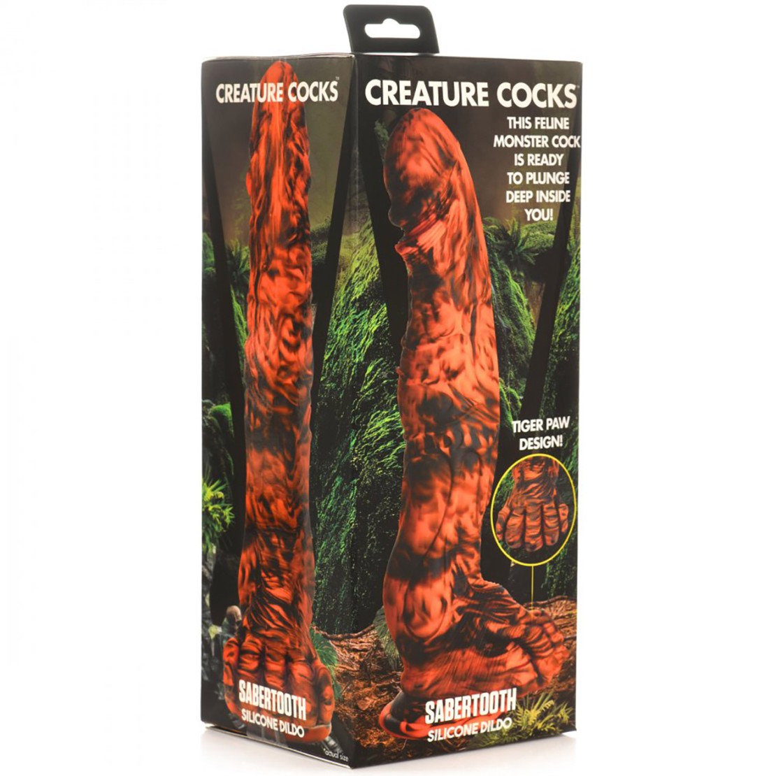 DILDO SEX TOY 28,7 CM FALLO DI TIGRE SABRETOOTH...