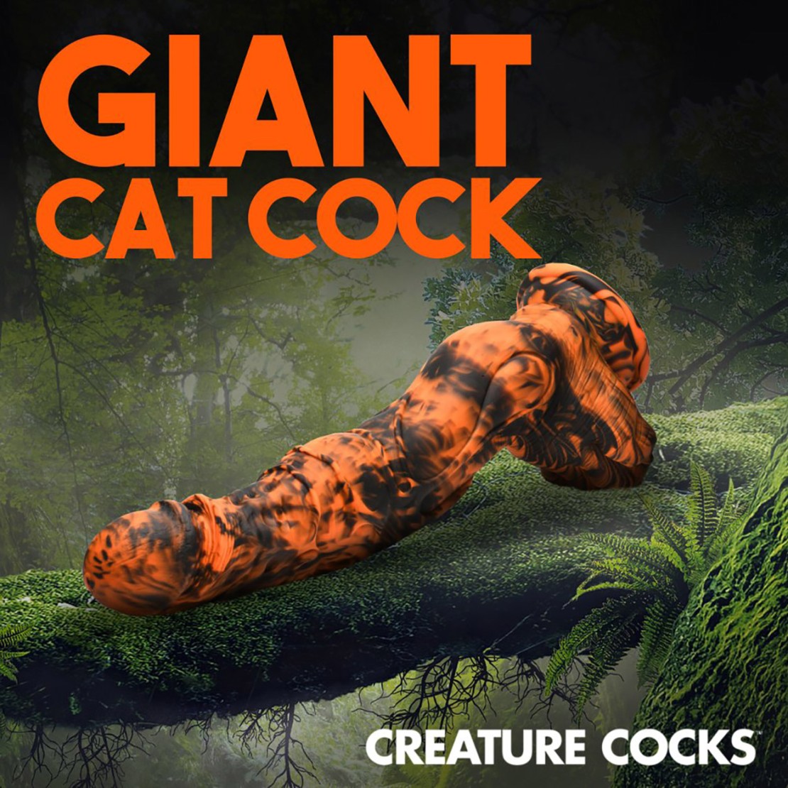 DILDO SEX TOY 28,7 CM FALLO DI TIGRE SABRETOOTH...