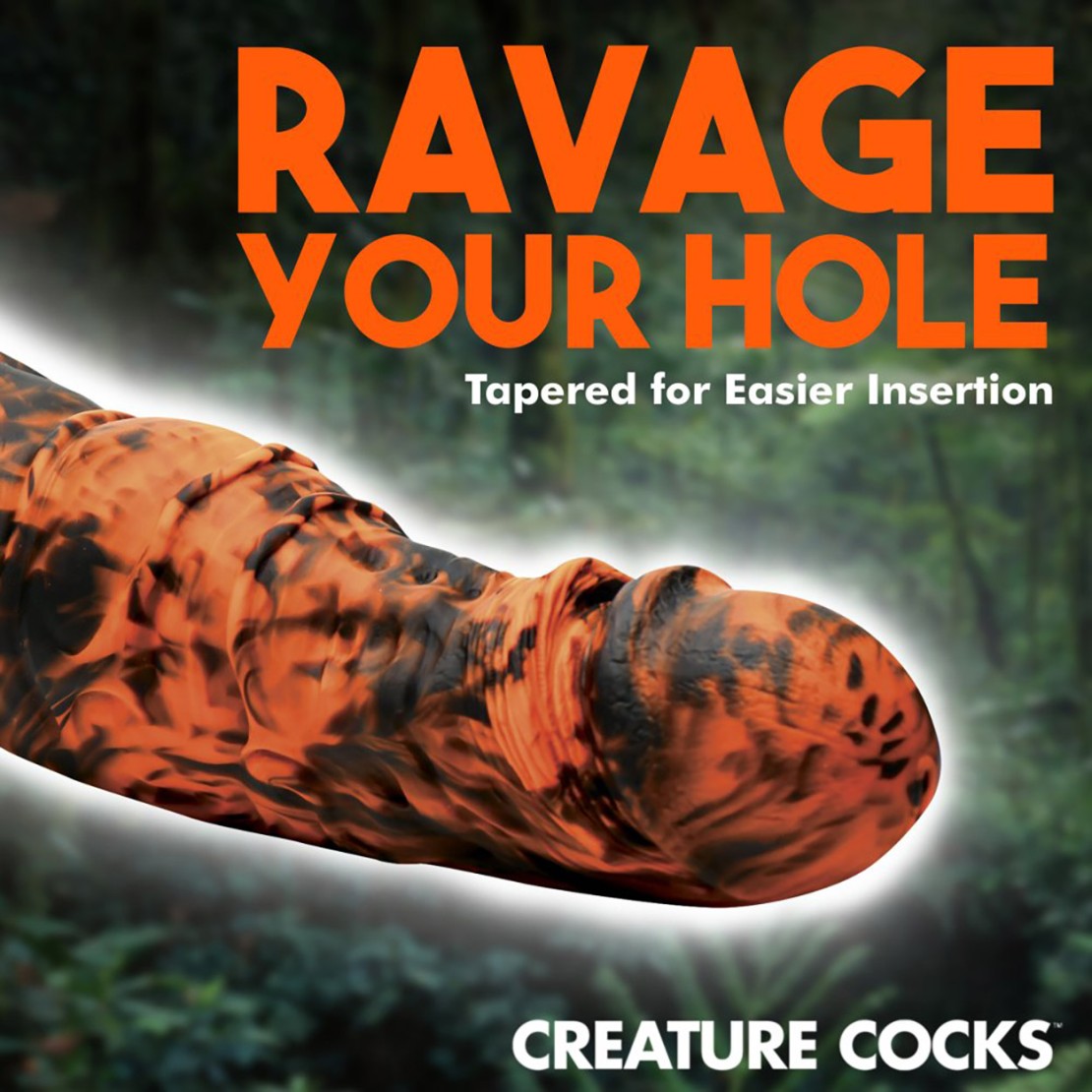 DILDO SEX TOY 28,7 CM FALLO DI TIGRE SABRETOOTH...