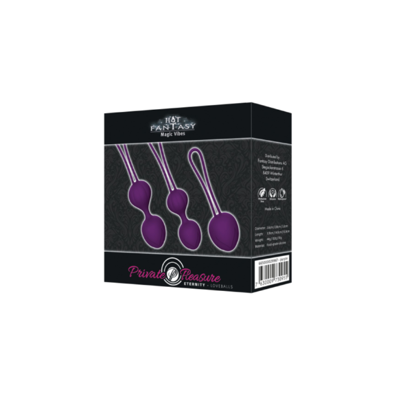 KIT 3 PEZZI PALLINE VAGINALI PRIVATE PLEASURE IN SILICONE SEX TOY PER ALLENAMENTO
