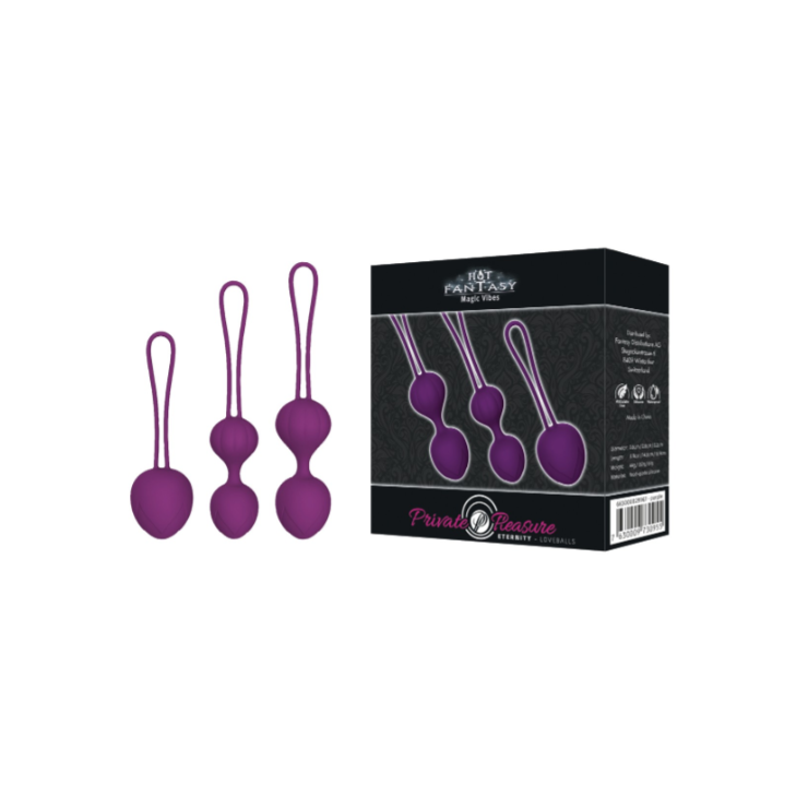KIT 3 PEZZI PALLINE VAGINALI PRIVATE PLEASURE IN SILICONE...