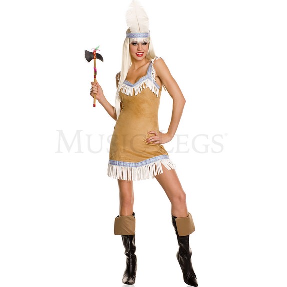 COSTUME TRAVESTIMENTO DA INDIANA D'AMERICA SEXY SET 3 PEZZI DARLING INDIAN GIRL