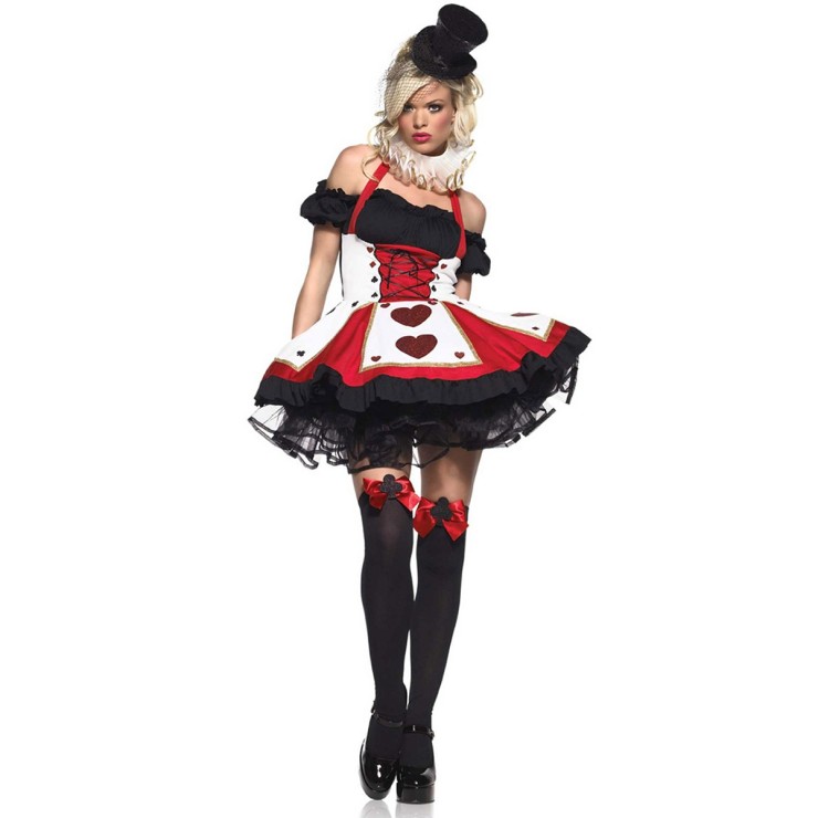 REGINA DI CARTE COSTUME TRAVESTIMENTO SEXY PER DONNA 2...