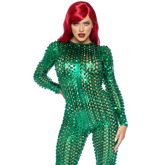 copy of TUTA METALLICA VERDE TRAVESTIMENTO SEXY PER DONNA CON TAGLIO LASER LEG AVENUE
