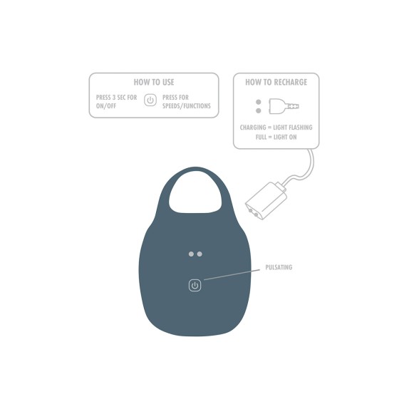 STIMOLATORE DELLO SCROTO VIBRANTE E PULSANTE CON RICARICA USB BRONX
