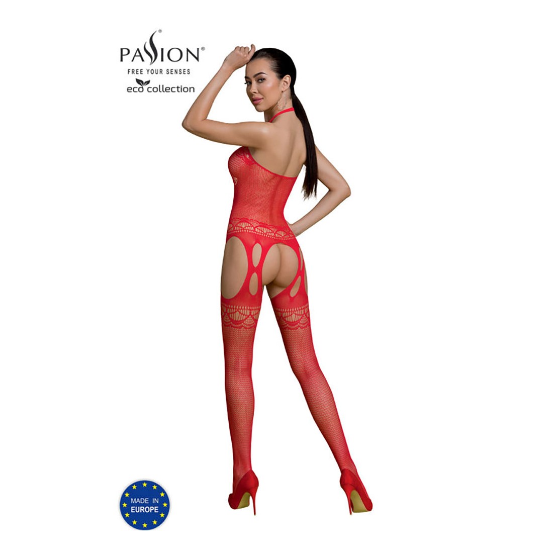 BODYSTOCKING A RETE EFFETTO REGGICALZE SEXY PER...