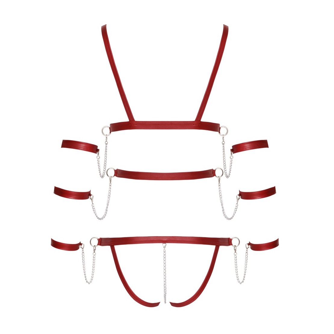 BODY HARNESS SEXY PER DONNA APERTO CON BOTTONI...