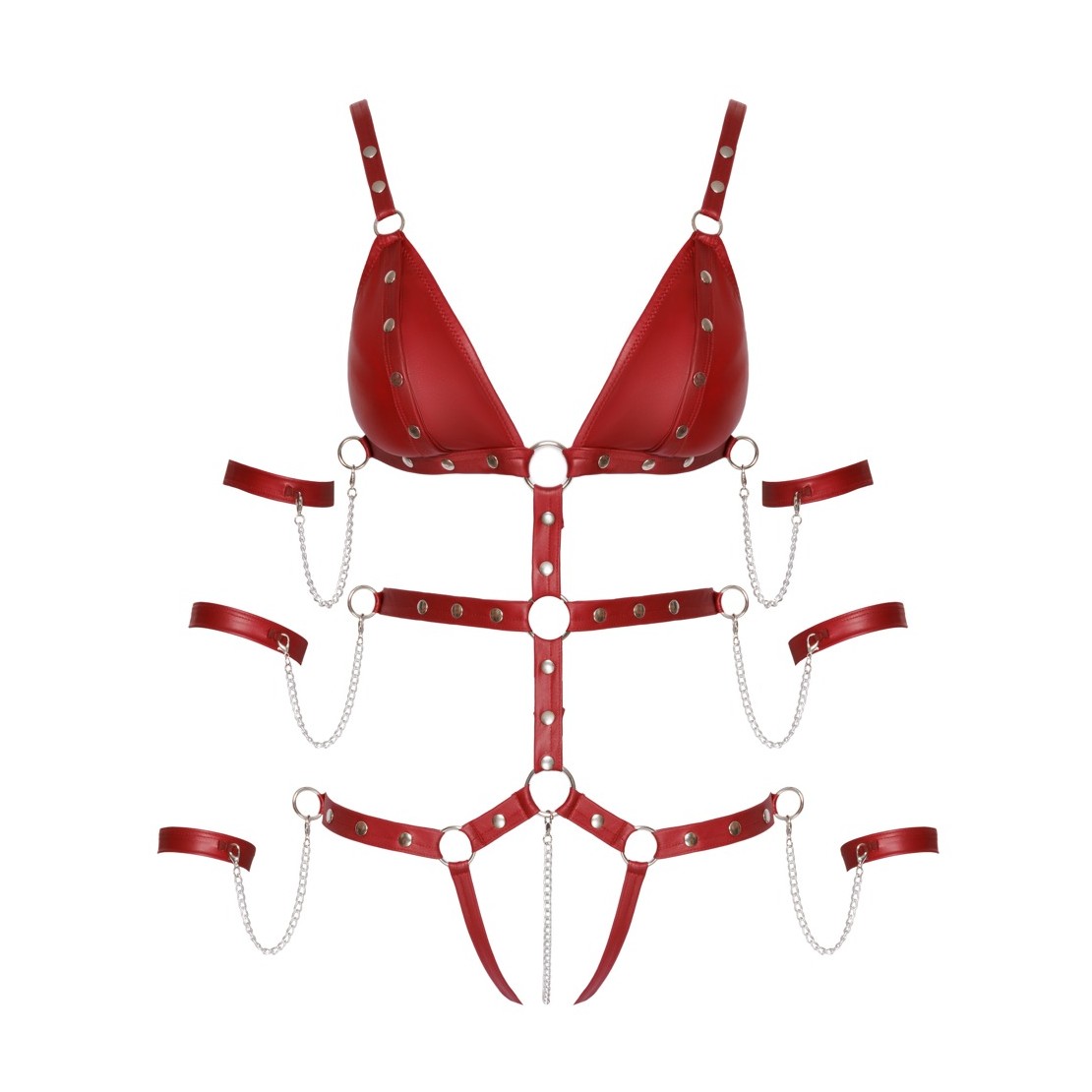 BODY HARNESS SEXY PER DONNA APERTO CON BOTTONI...