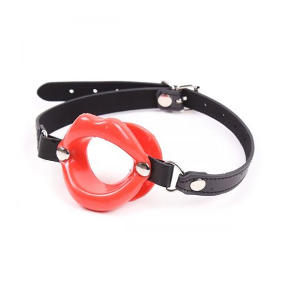 MORSO-GAG A FORMA DI BOCCA DIAMETRO 8 CM CON CINGHIA REGOLABILE