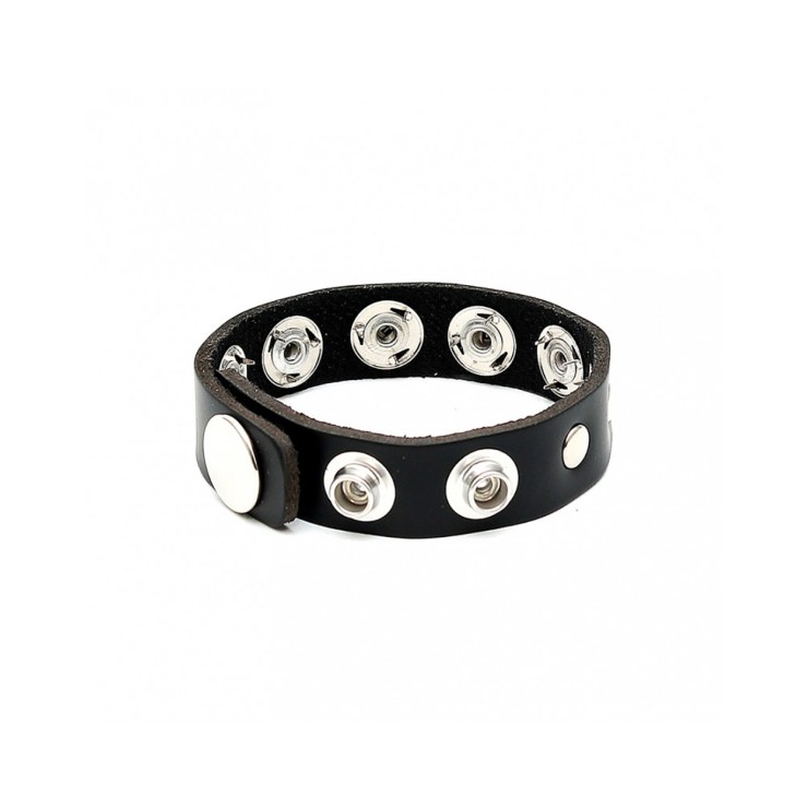 ANELLO IN PELLE COK RING REGOLABILE CON PUNTINE INTERNE