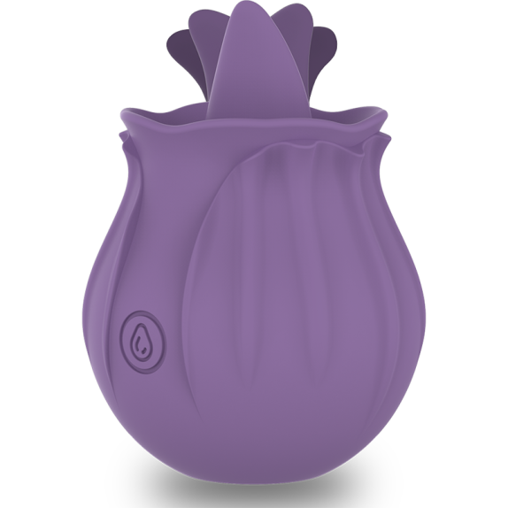 ROSA CON LINGUA VIBRANTE STIMOLATORE PER CLITORIDE RICARICABILE VIOLET