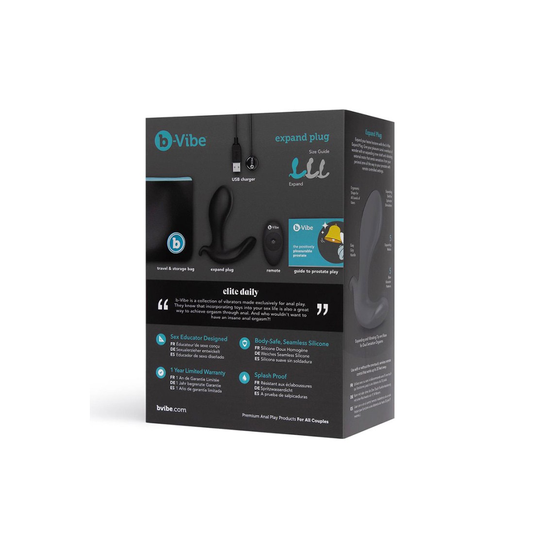 PLUG ANALE PROSTATICO GONFIABILE E VIBRANTE CON...
