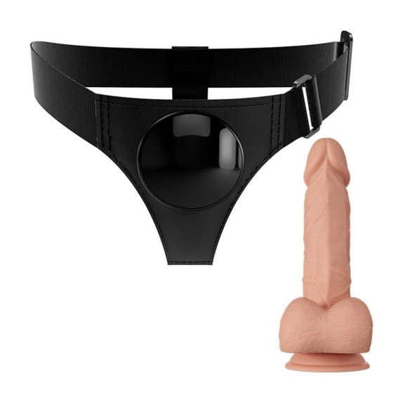 STRAP-ON FALLO INDOSSABILE PER DONNA 22 CM CON BASE A VENTOSA JERRY