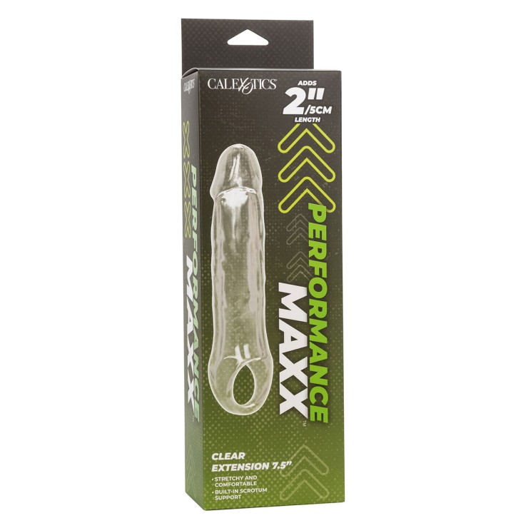 SEX TOY GUAINA PROLUNGA TRASPARENTE PER UOMO 23,5 CM CON...