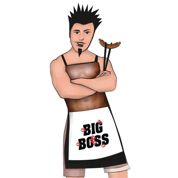 GREMBIULE SEXY PER UOMO BIG BOSS CON PISELLO CHE SI ALZA