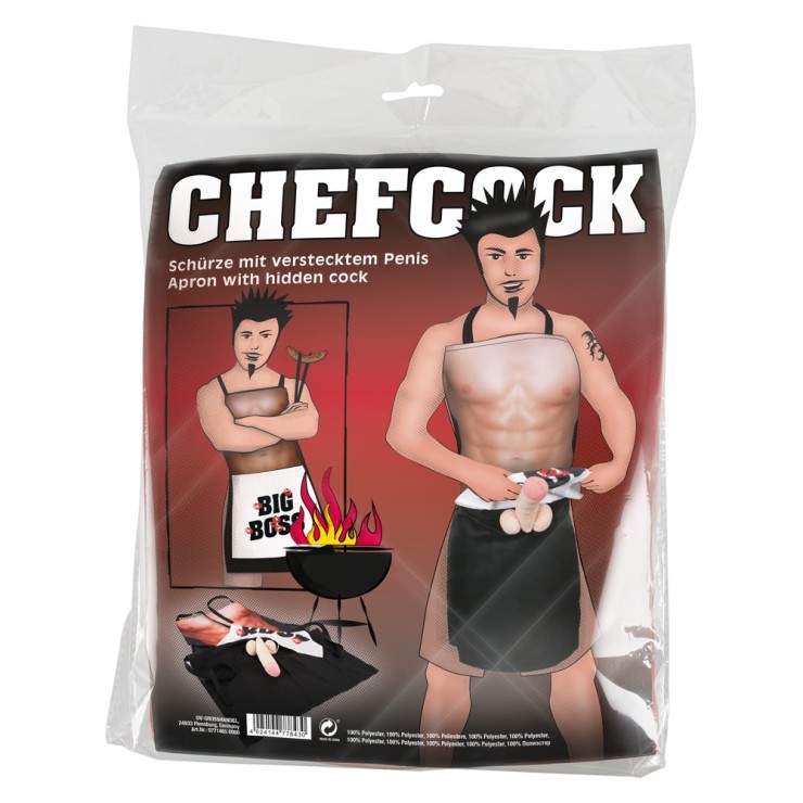 GREMBIULE SEXY PER UOMO BIG BOSS CON IL PENE CHE SI ALZA