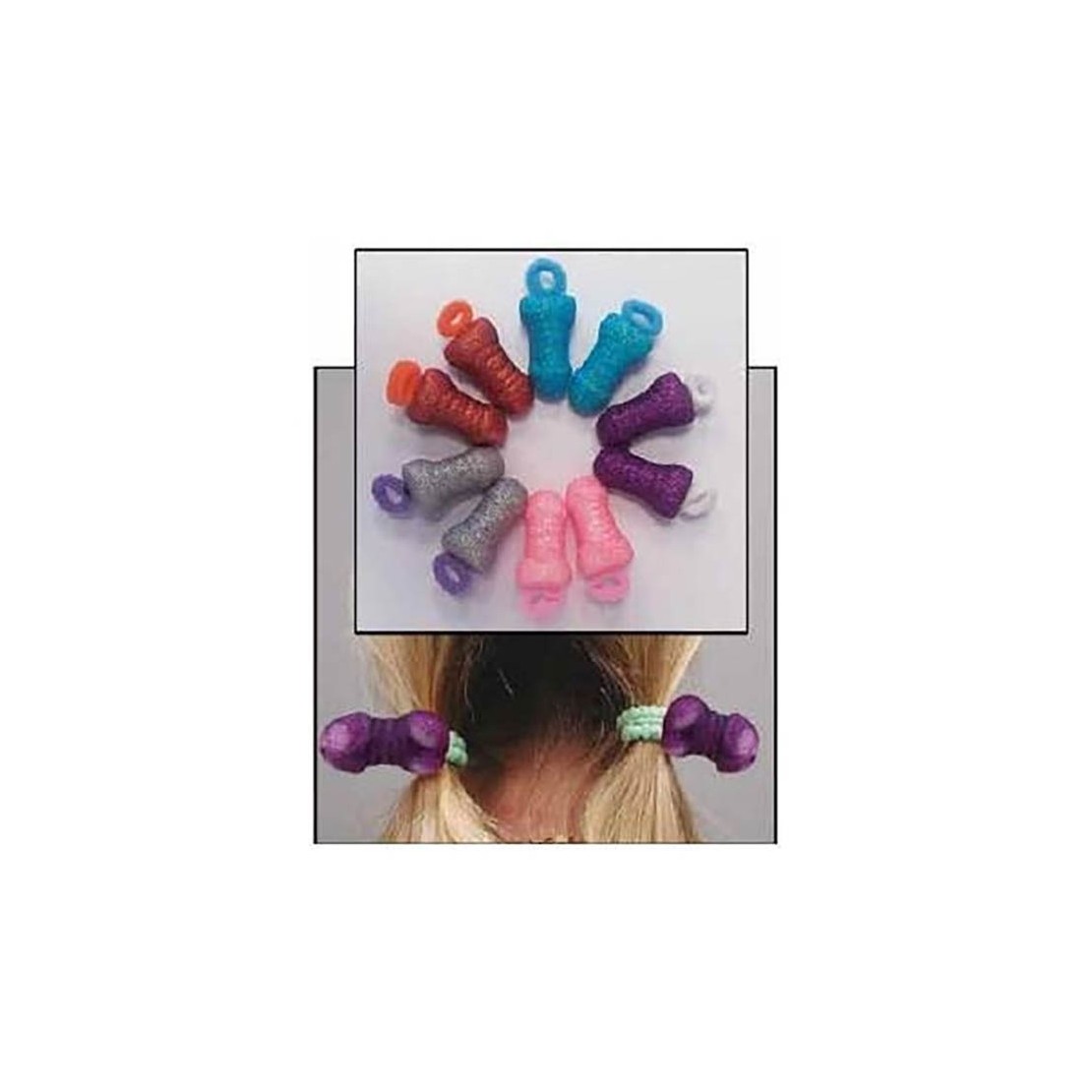 COPPIA ELASTICI COLORATI CON PISELLO