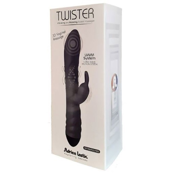 RABBIT TWISTER SEX TOY CON VIBRAZIONE E PERLE CON MOVIMENTO A SPIRALE