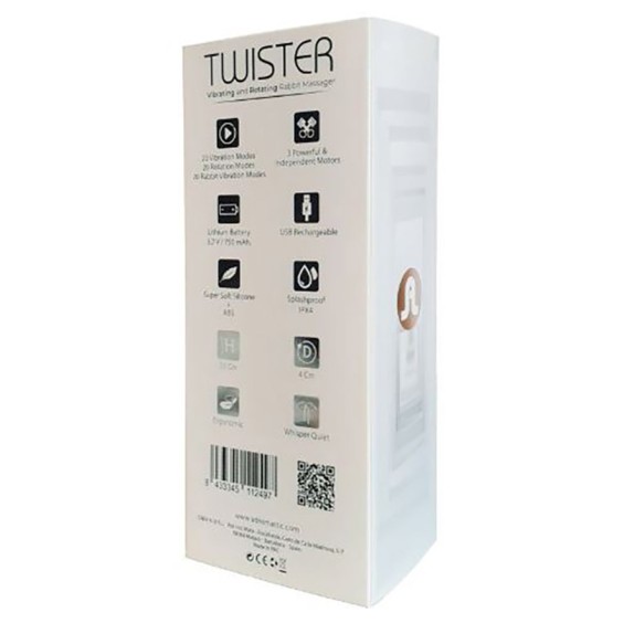 RABBIT TWISTER SEX TOY CON VIBRAZIONE E PERLE CON MOVIMENTO A SPIRALE