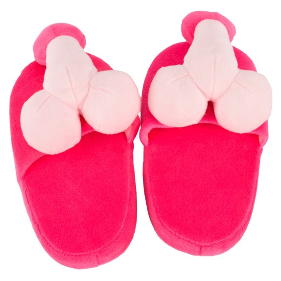 CIABATTE SEXY CON PENE IN PELUCHE ARTICOLO SCHERZOSO