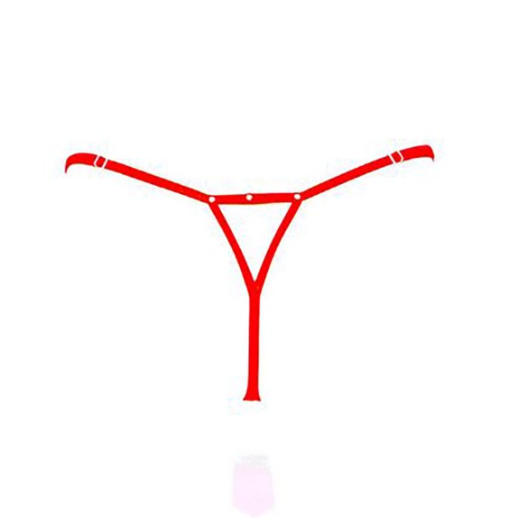 PERIZOMA CON STRASS SEXY PER DONNA IN MICRORETE ROSSA FOLY ZIVA