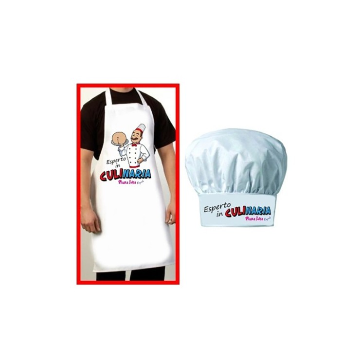 GREMBIULE PER UOMO CON CAPPELLO CUOCO ARTICOLO SCHERZOSO 2