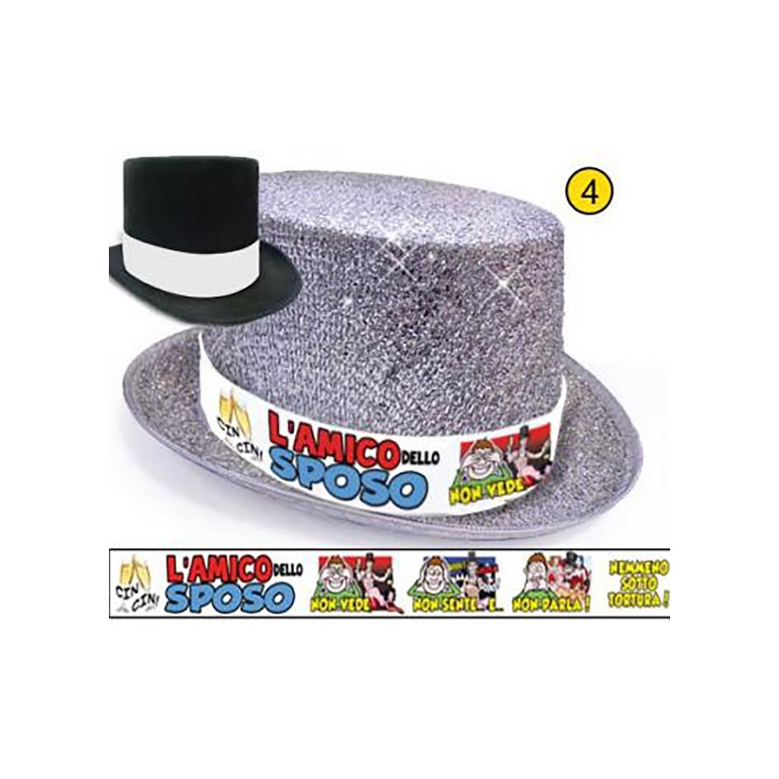 CILINDRO-CAPPELLO SEXY CON VARIE SCRITTE:...