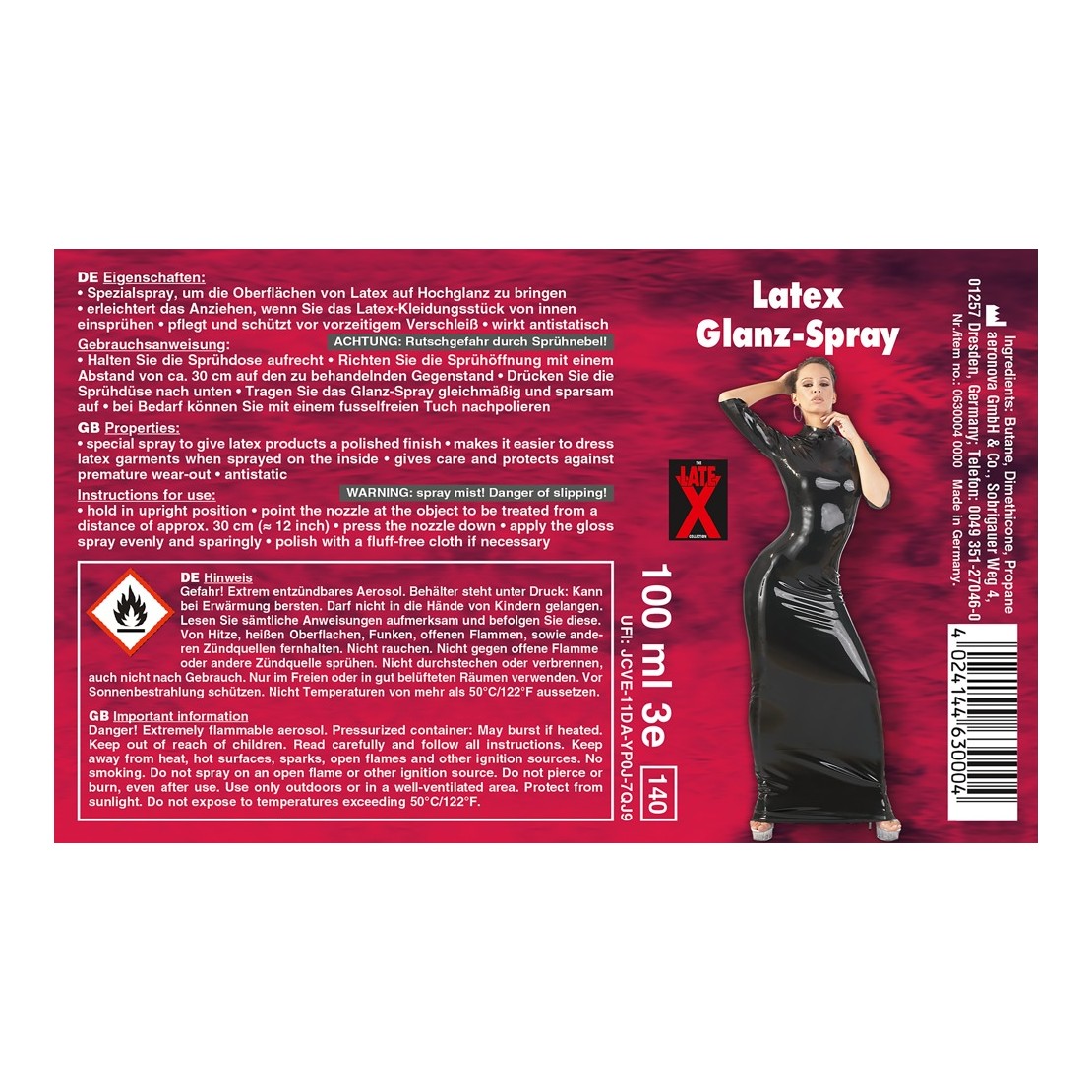 SPRAY PER  ABBIGLIAMENTO IN LATEX 100 ML