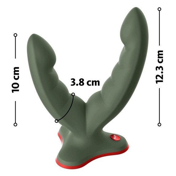 FALLO DILDO DOPPIO FLESSIBILE PER PENETRAZIONE ANALE VAGINALE CON VENTOSA RYDE