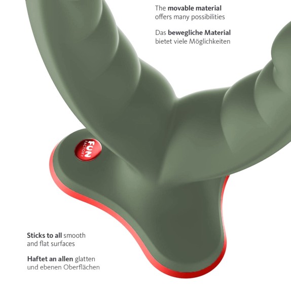 FALLO DILDO DOPPIO FLESSIBILE PER PENETRAZIONE ANALE VAGINALE CON VENTOSA RYDE