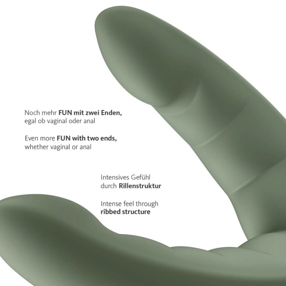 FALLO DILDO DOPPIO FLESSIBILE PER PENETRAZIONE ANALE VAGINALE CON VENTOSA RYDE