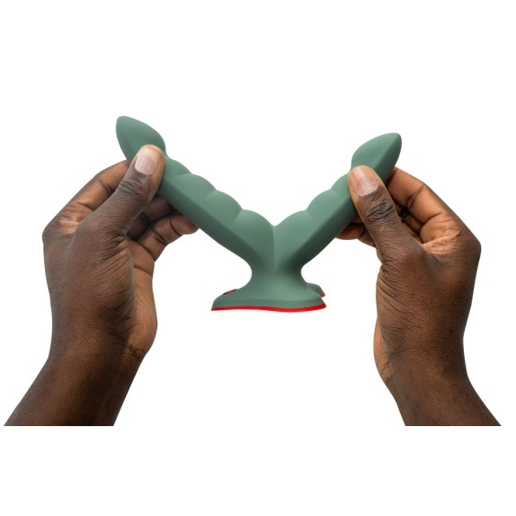 FALLO DILDO DOPPIO FLESSIBILE PER PENETRAZIONE ANALE VAGINALE CON VENTOSA RYDE