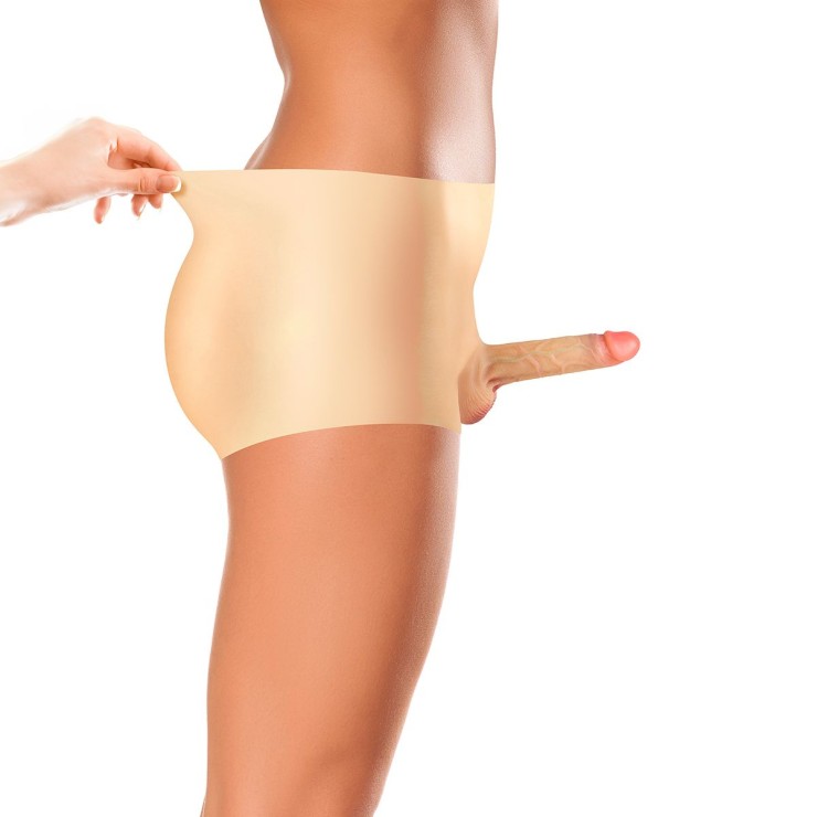 MUTANDA STRAP-ON IN SILICONE REALISTICA INDOSSABILE CON... 2