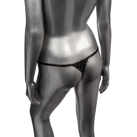 PERIZOMA APERTO SEXY PER DONNA IN MESH CON STRASS BRILLANTI CROTCHLESS THONG
