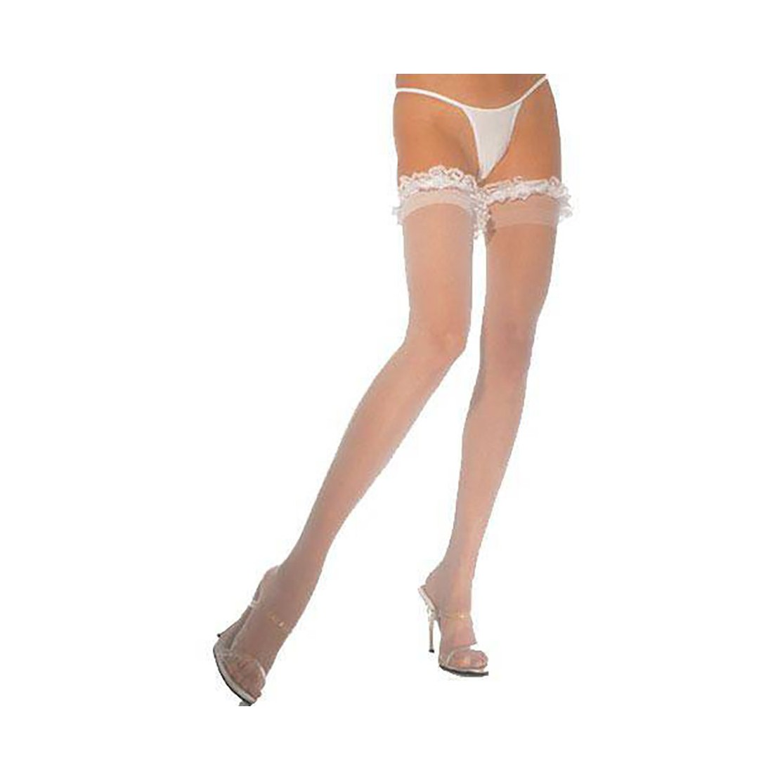 CALZE VELATE CON PIZZO CON ELASTICO