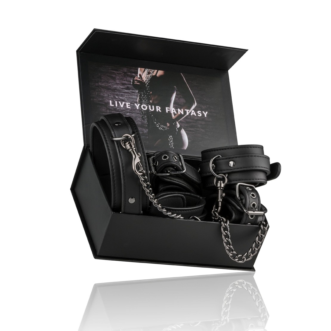 SET BONDAGE CON COLLARE MANETTE E CAVIGLIERE...