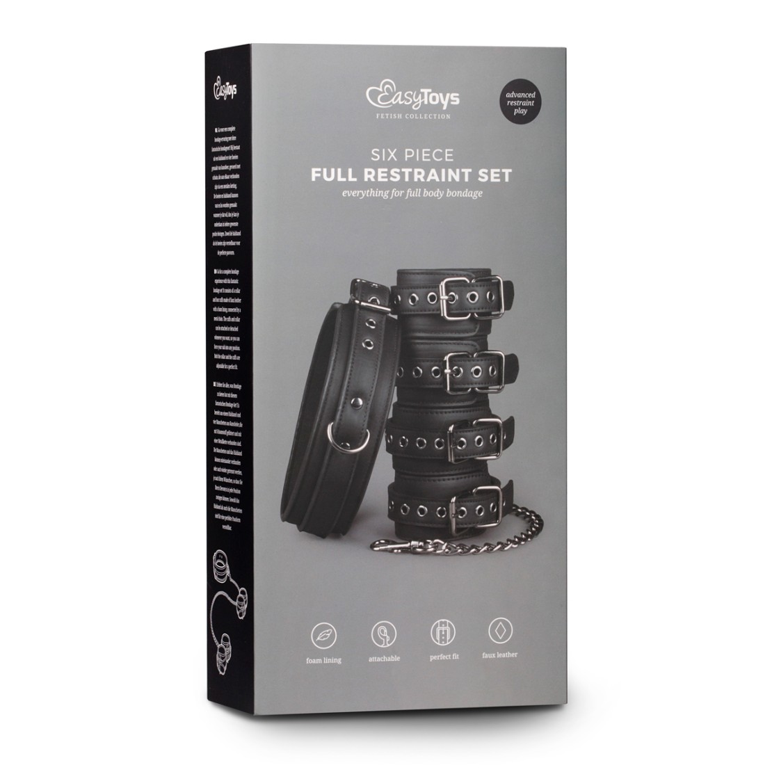 SET 6 PEZZI CON COLLARE MANETTE E CAVIGLIERE...
