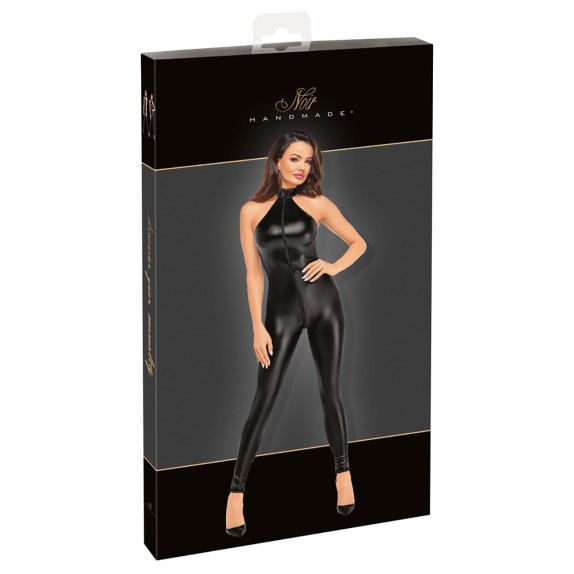 TUTA INTERA SEXY PER DONNA IN SPANDEX E STRASS CON CERNIERE SU BUSTO E CAVALLO