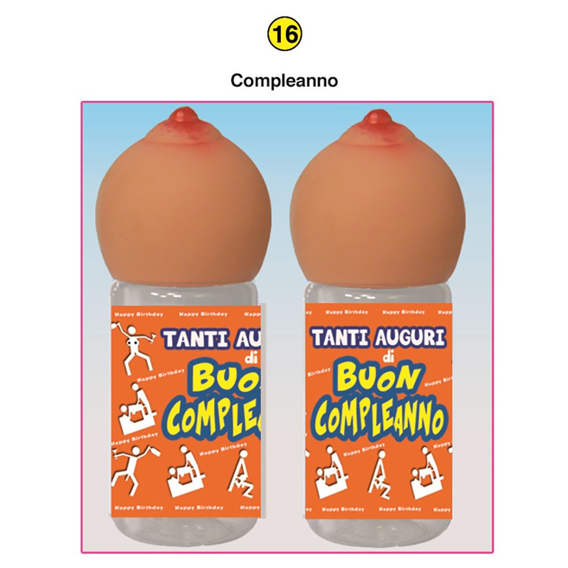 BIBERON TANTI AUGURI COMPLEANNO CON TETTA
