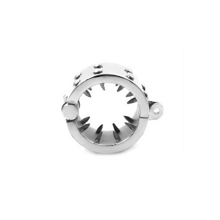 ANELLO CON PUNTE PER PENE SEX TOY IN ACCIAIO MALE CHASTITY