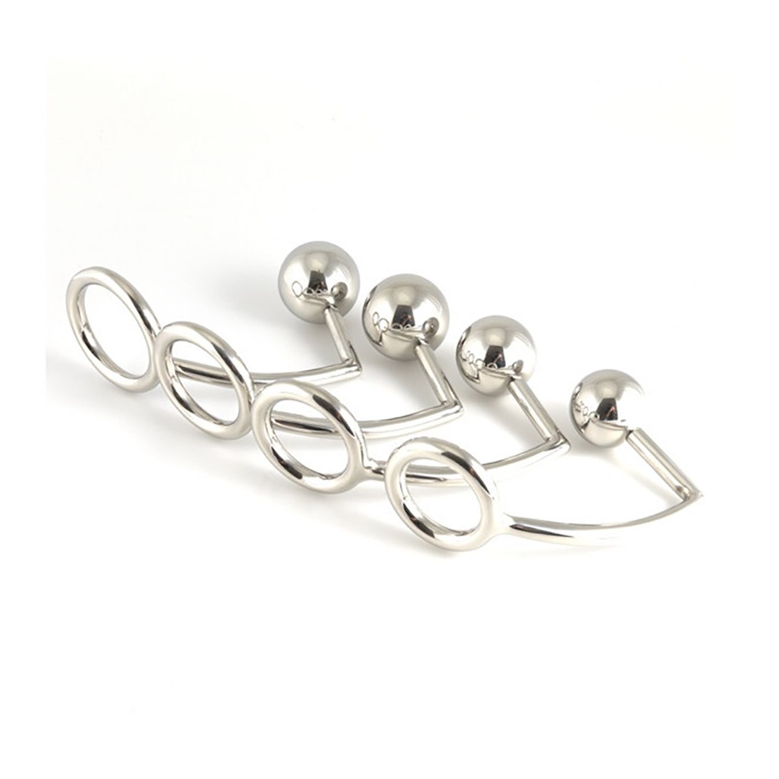 ANELLO PER PENE CON PALLINA ANALE IN ACCIAIO