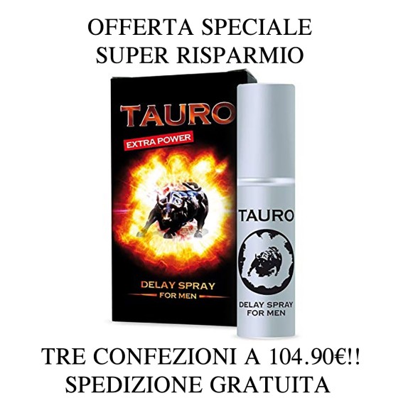 RITARDANTE PER UOMO IN SPRAY TAURO EXTRA POWER PACCO 3 CONFEZIONI