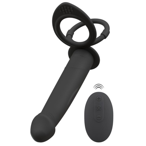 VIBRATORE A FALLO CON ANELLI PER LA DOPPIA PENETRAZIONE DI PICCOLE DIMENSIONI