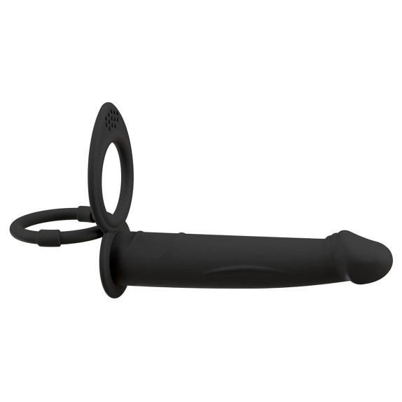 VIBRATORE A FALLO CON ANELLI PER LA DOPPIA PENETRAZIONE DI PICCOLE DIMENSIONI