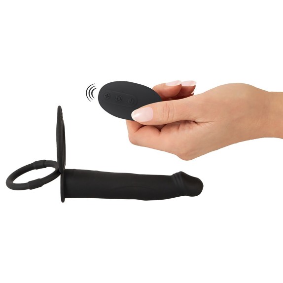 VIBRATORE A FALLO CON ANELLI PER LA DOPPIA PENETRAZIONE DI PICCOLE DIMENSIONI