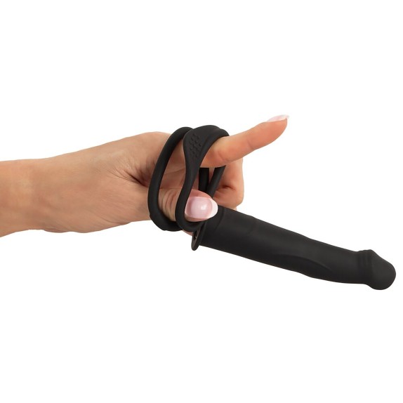 VIBRATORE A FALLO CON ANELLI PER LA DOPPIA PENETRAZIONE DI PICCOLE DIMENSIONI