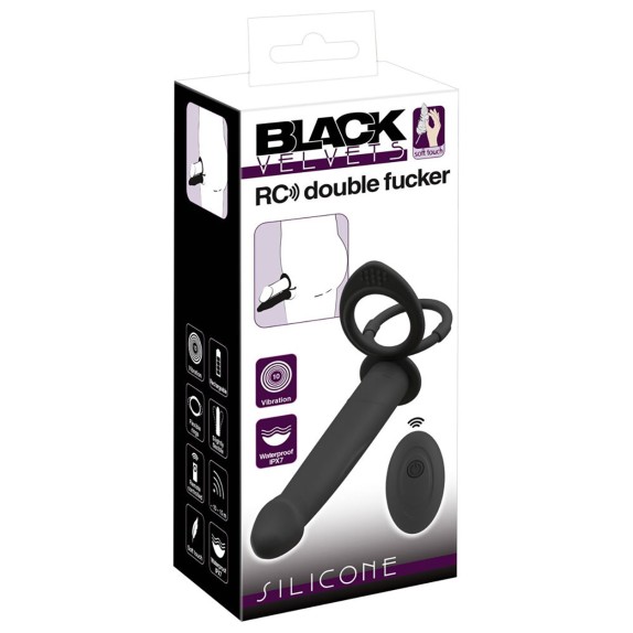 VIBRATORE A FALLO CON ANELLI PER LA DOPPIA PENETRAZIONE DI PICCOLE DIMENSIONI