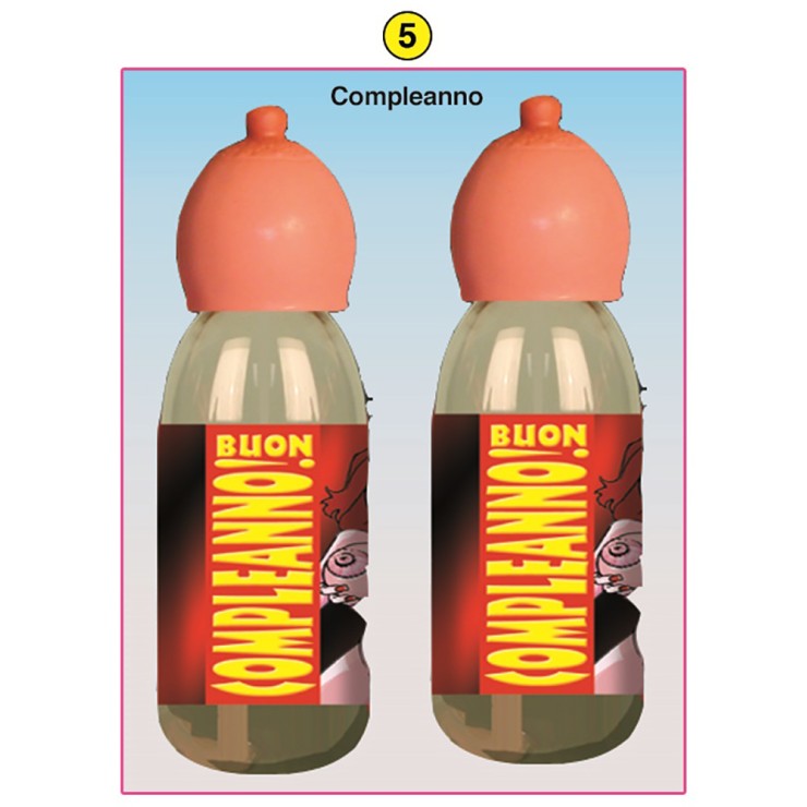 GADGET MINI BIBERON CON SCRITTA BUON COMPLEANNO