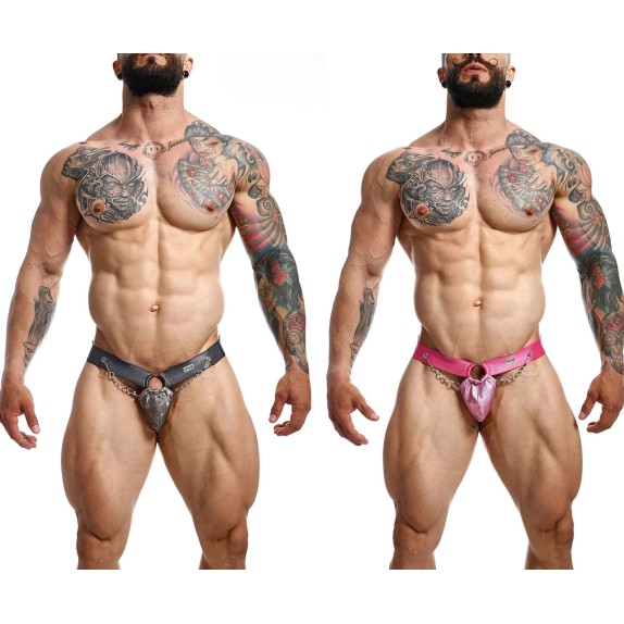 SOSPENSORIO JOCKSTRAP SEXY PER UOMO VARI COLORI CON CATENE REMOVIBILI